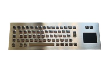 67 Keys Arabic All Metal Keyboard, Raised Buttons Keyboard With Built In Trackball