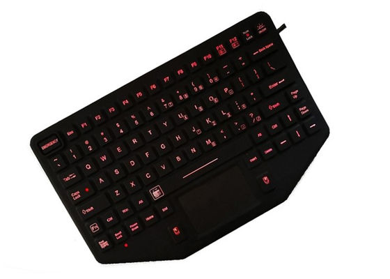 FCC USB Rugged Silicone Panel Keyboard Track Pad Mounted
