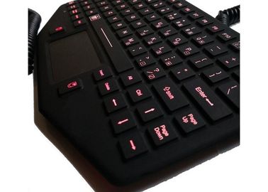 移動式車のオフィスの高い明るさのための赤いバックライトを当てられた携帯用PCのキーボードのホット・キー