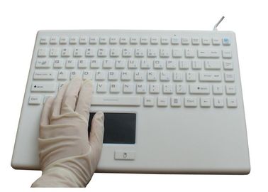 タッチパッドが付いている台湾のシールの険しい無線キーボード、ラップトップの清掃可能なキーボード